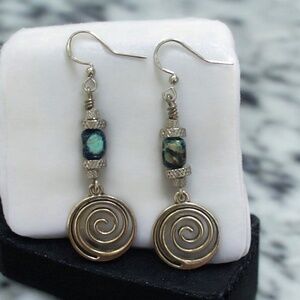 Handcrafted Spiral Droplet Earrings